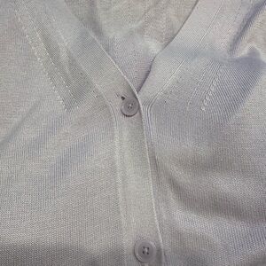 Banana Republic V-Neck Button-Down Sweater — XL — Violet Lavender